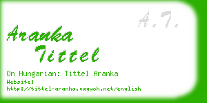 aranka tittel business card